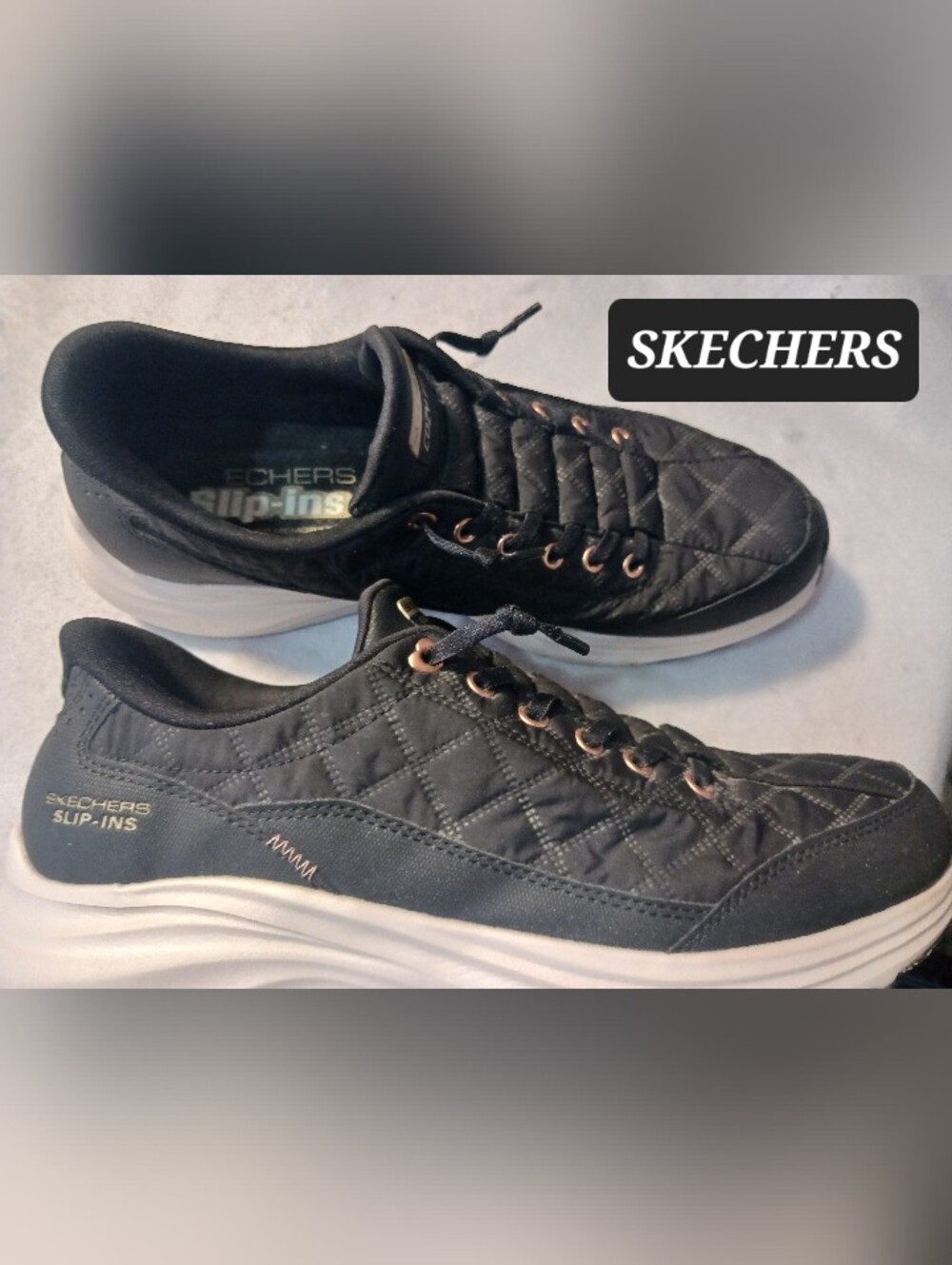 SKECHERS SLIP-INS Sneakers Shoes Womens Size 9.5 Memory Foam